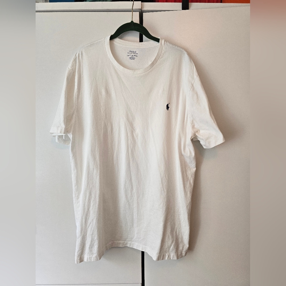 Polo by Ralph Lauren Men's XLT White Crew-Neck Tee